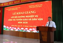 Khai mạc Lớp tập huấn nghiệp vụ công tác tuyên giáo và dân vận năm 2026